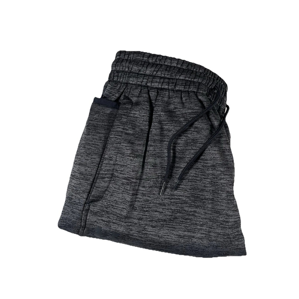Under Armour 1357122-001 Black Gray Fleece Twist Sweatpants Men's Med Comfy Cozy